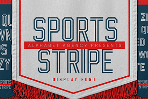 SPORTS STRIPE FONT