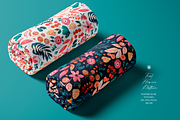 Teal Flowers Watercolor Pattern, a Pattern Graphic by Webvilla Studio (Thumbnail 6 of 8)