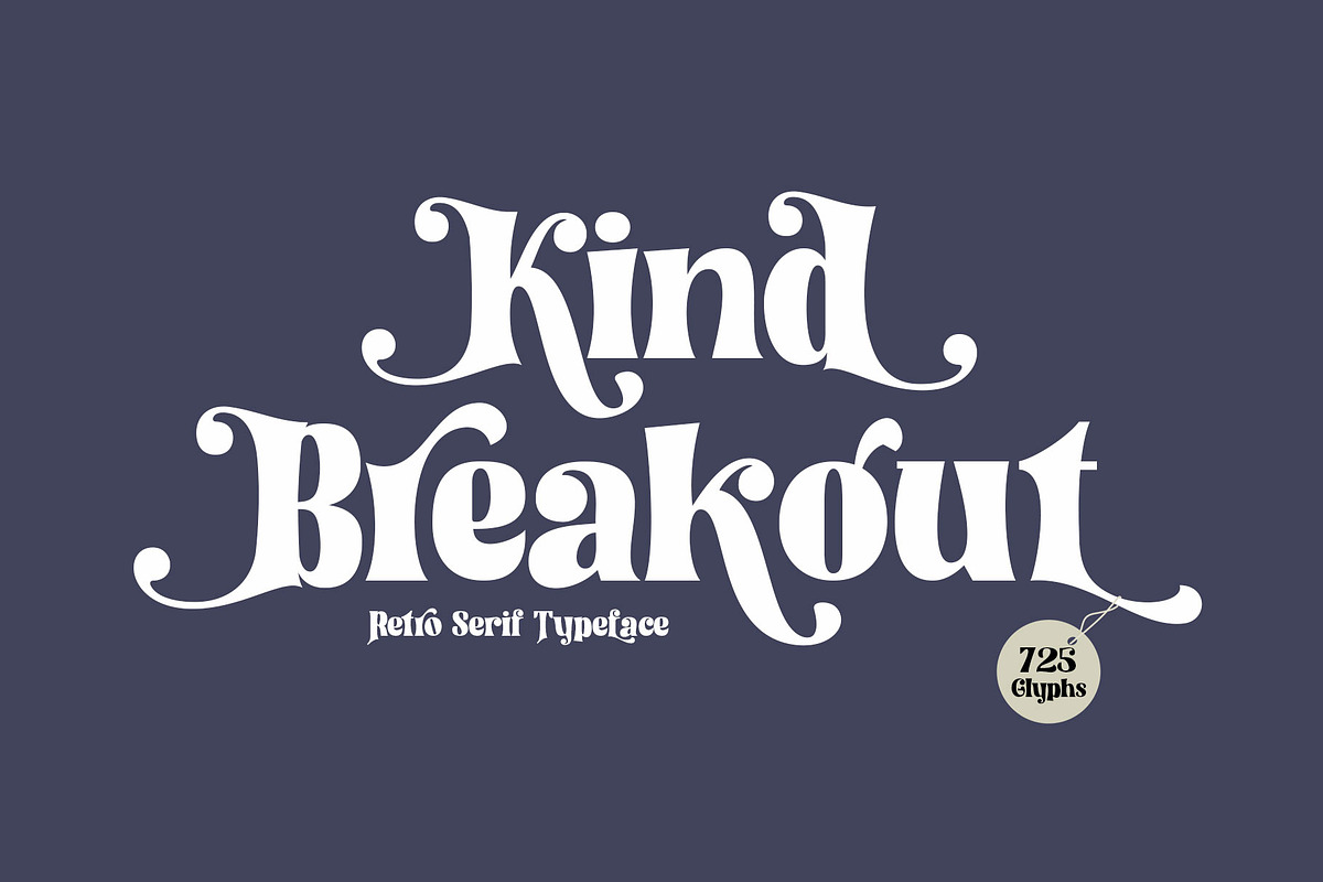 Kind Breakout-Retro Serif Typeface, a Sans Serif Font by moriztype (Photo 1 of 18)