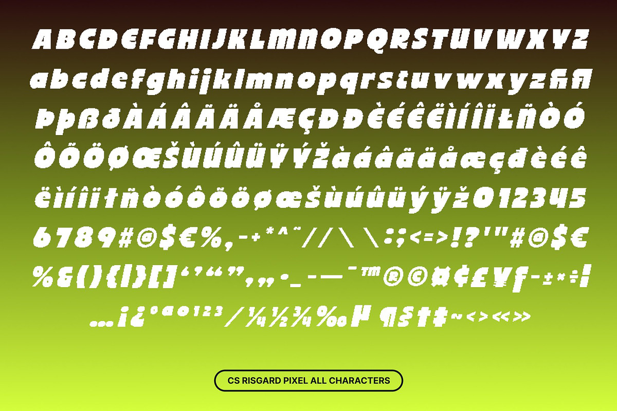 CS Risgard Pixel, a Sans Serif Font by Craft Supply Co. (Photo 8 of 8)