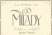 Milady, a Font by deadlock studio (Thumbnail 1 of 6)