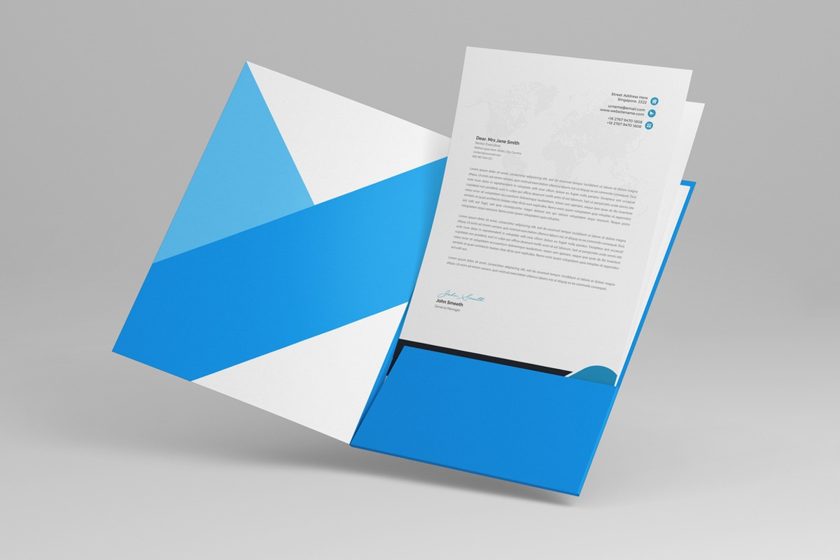 A4 Folder & Paper Mock-Up, a Mockup by MassDream (Photo 3 of 9)
