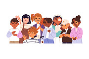 Cute diverse kids with disabilities, a Person Illustration by PaperTrident (Thumbnail 2 of 3)