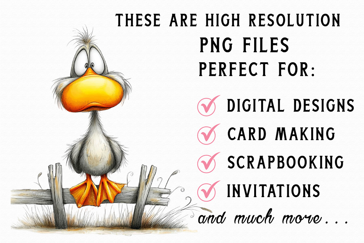 Whimsical Geese Clipart, an Illustration by Libby Wishes (Photo 6 of 7)