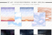 Sky & Galaxy Texture Paper Set, a Pattern Graphic by TWG Designs (Thumbnail 2 of 3)