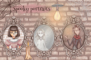 Ghost stories, Halloween clipart set, an Illustration by Mrs.Swan_Design (Thumbnail 3 of 7)