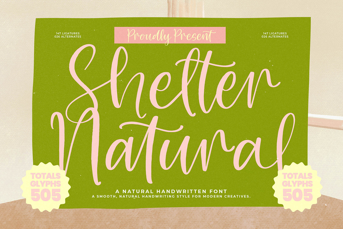Shelter Natural Natural Handwritten, a Script Font by stylishtype.co (Photo 1 of 15)