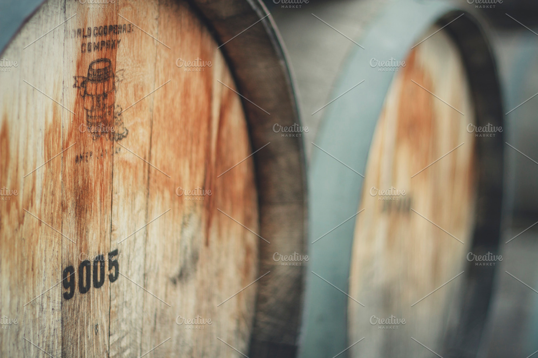 Wine Barrels Stock Photograph