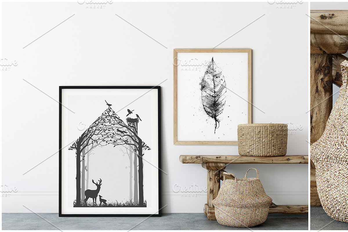Frames & Walls Scandinavian Bundle, a Household Mockup by Yuri-U (Photo 16 of 38)