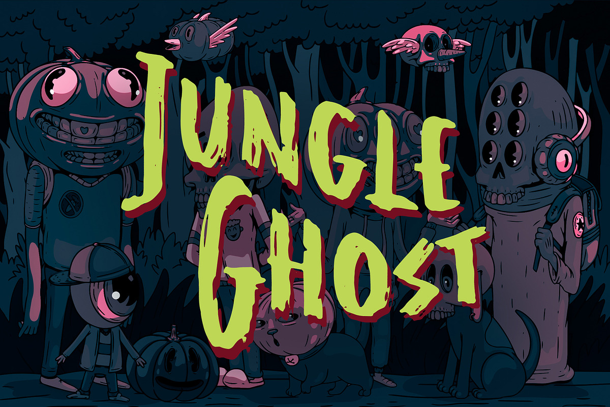Zombies Ode – Halloween Brush Font, a Handwritten Font by Dm Studio (Photo 3 of 10)