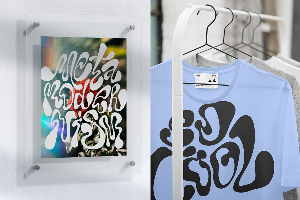 BUNDLE Y2K Lettering Liquid & Groovy, an Object Graphic by Oksana Trygub (Photo 11 of 53)