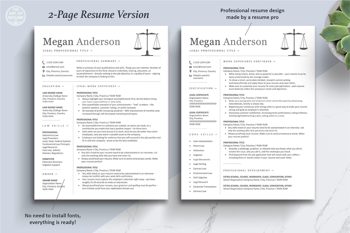 Legal Resume | Lawyer, Law Clerk CV, a Resume Template by The Art of Resume (Photo 4 of 8)