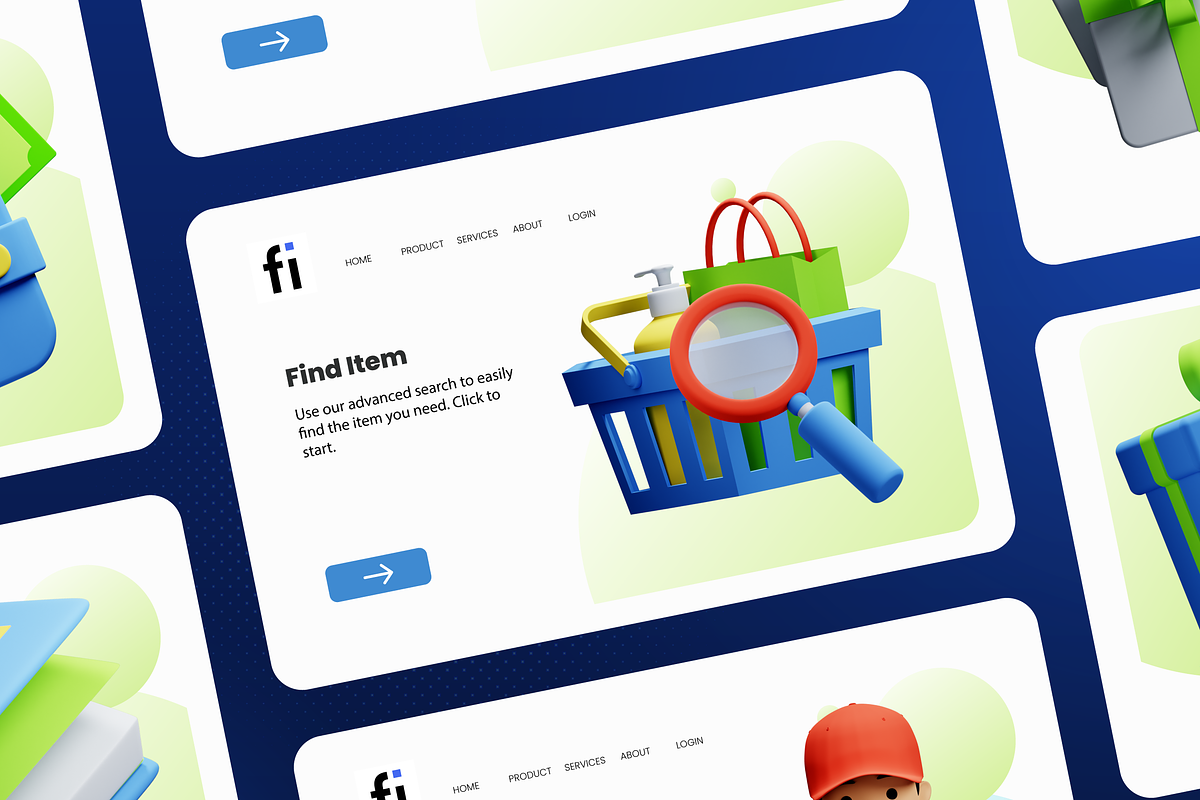 3D Shopping Icons, a Characters & Person 3D Model by Flat Icons (Photo 6 of 8)