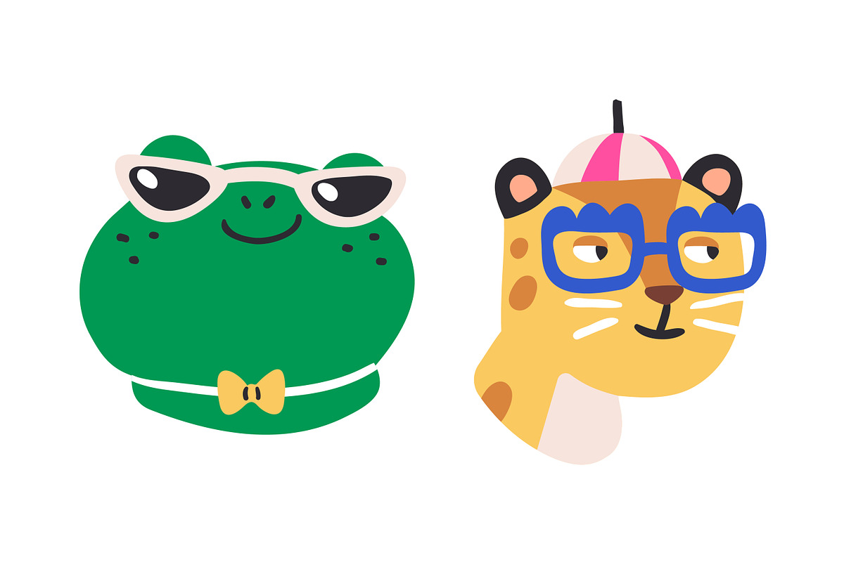 Cute, funny animals avatars set, an Animal Illustration by Good Studio (Photo 3 of 6)