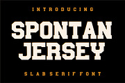 Spontan Jersey - Modern Jersey Font, a Slab Serif Font by Limited.studio (Thumbnail 1 of 6)