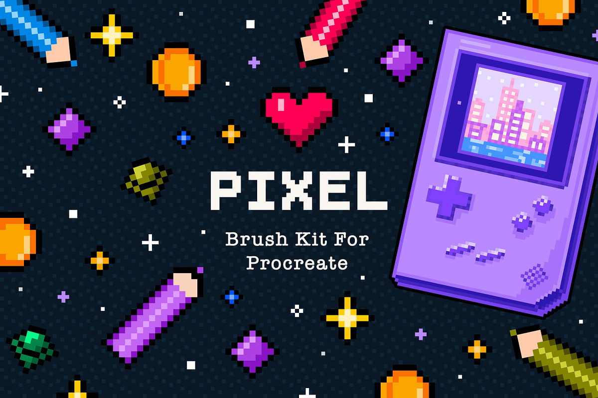 Pixel Art Procreate Brushes, a Brush Add-On by seamless team (Photo 1 of 6)