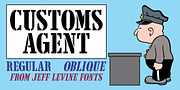Customs Agent JNL, a Font by Jeff Levine Fonts (Thumbnail 1 of 5)
