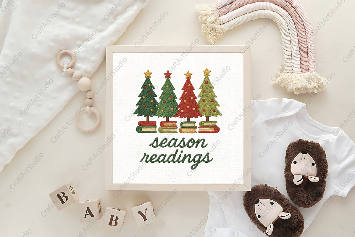 Yarn Crochet Christmas Book Tree PNG, an Illustration by CraftArtStudio (Photo 4 of 4)