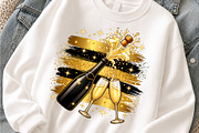 New Year Champagne Celebration PNG, an Object Graphic by Zahyl Studio (Thumbnail 3 of 7)