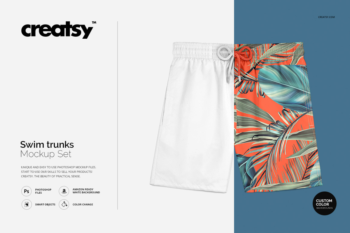 Swim Trunks Mockup Set, a Bottom Mockup by Creatsy (Photo 1 of 6)