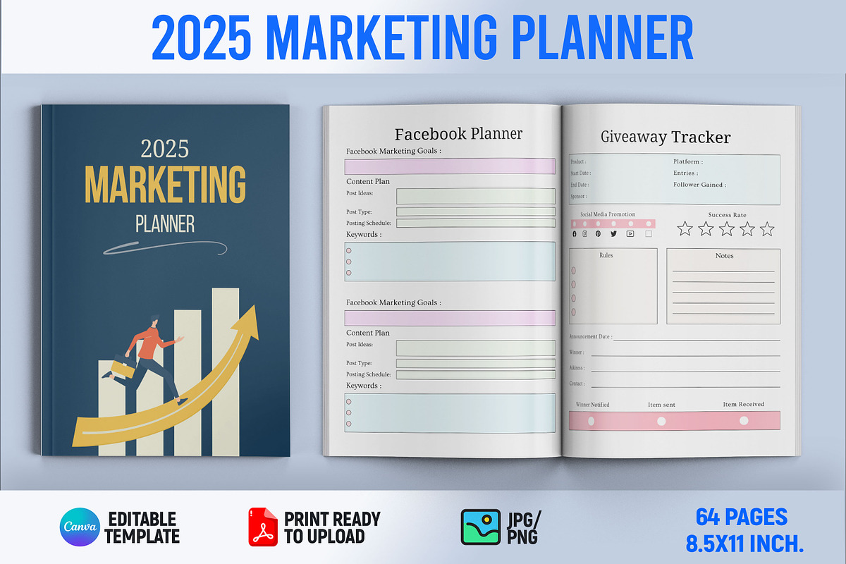 2025 Marketing Planner, a Design Template by Book2bees (Photo 1 of 4)