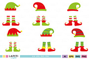 Festive Elf SVG Bundle - Elf Hat, a Seasonal Illustration by Lapeticrafter (Thumbnail 1 of 4)