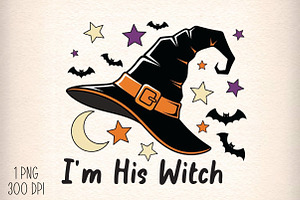 Halloween PNGI'm His Witch, an Illustration by Daily.Designs