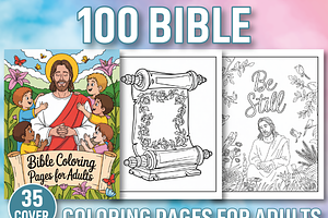 Bible Coloring Book for Adults, a Decorative Illustration by Design Station