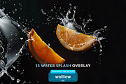 Water splash png overlay clipart, a Layer Style Add-On by Walllow Creatives (Thumbnail 1 of 6)