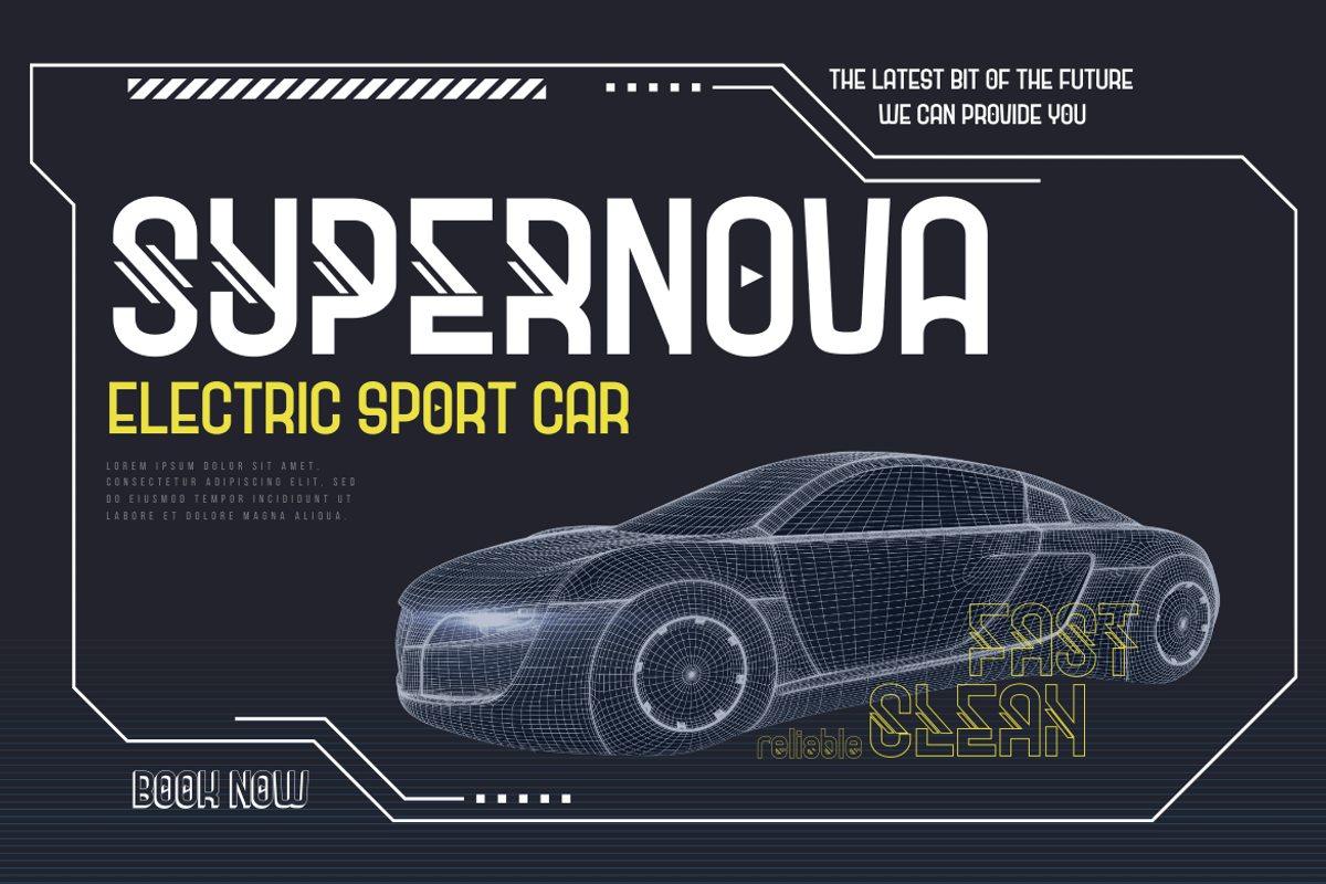 Goxac | Futuristic Font, a Sans Serif Font by twinstd (Photo 6 of 13)