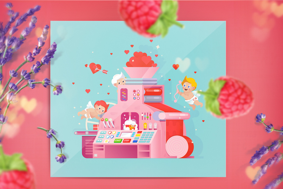 Сupids workplace love factory., a Card Template by WalnutBird (Photo 2 of 3)