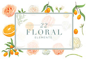Mimosa Design Set | Oranges + Floral, an Illustration by Relish Designs (Thumbnail 3 of 6)