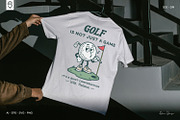 Retro Golf Ball Character T-Shirt, a Sport Illustration by shaondesigns (Thumbnail 4 of 6)