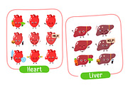Cute human organs set, a Food Illustration by Slavko Kahovsky (Thumbnail 4 of 9)