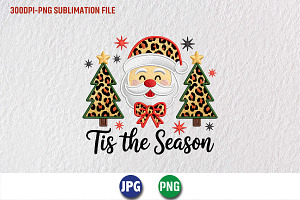 Leopard Santa Season PNG