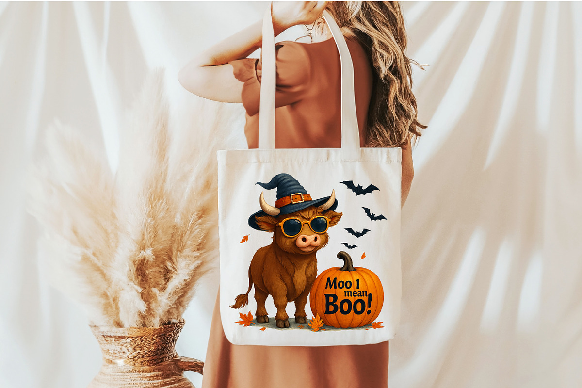 Funny Fall Pumpkin Cow Png, an Illustration by Craft Nest (Photo 3 of 6)