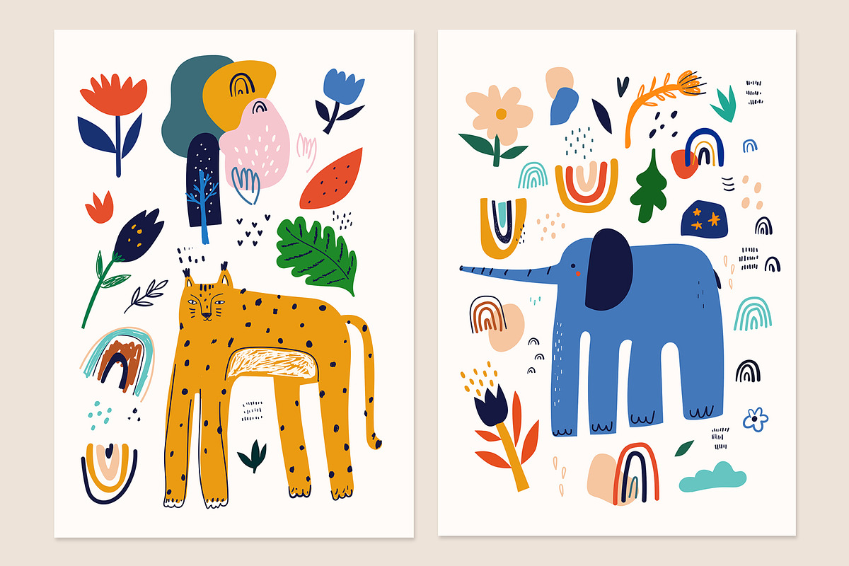 Baby colourful collection, an Animal Illustration by MoleskoStudio (Photo 9 of 12)