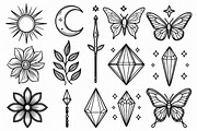 Celestial Boho Magic Line Art Bundle, an Illustration by abu67222 (Thumbnail 3 of 7)