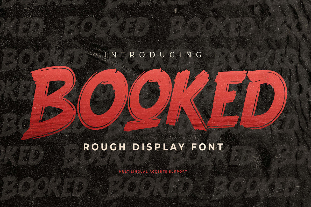 Booked - Rough Display Font, a Sans Serif Font by Gassstype (Photo 1 of 9)