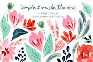 Simple Gouache Flowers