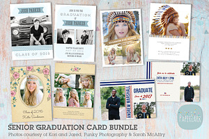 AG005 Senior Graduation Card Bundle, a Flyer Template by Paper Lark