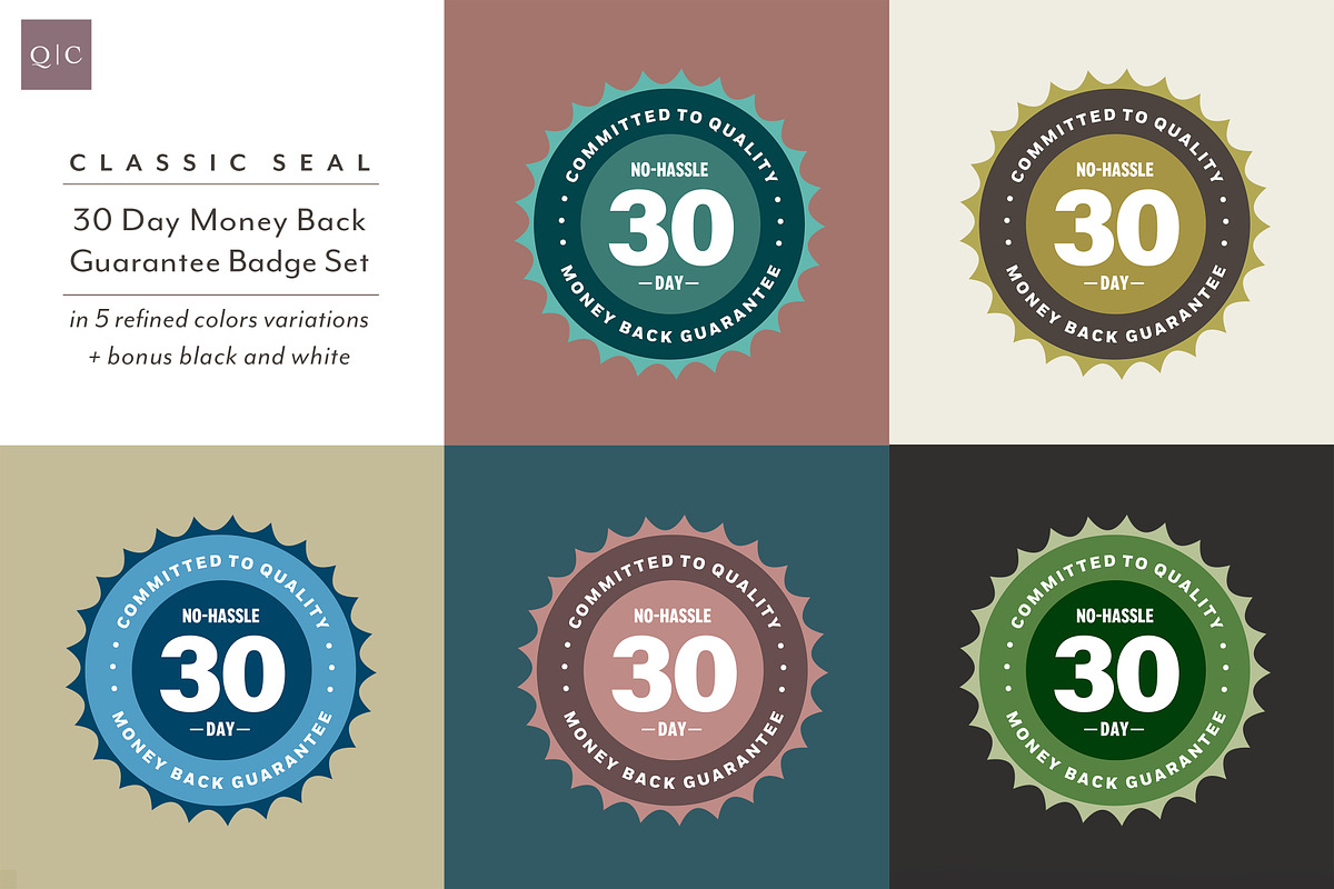 30 Day Money Back Guarantee Badge, an Object Graphic by Quietype Co. (Photo 1 of 4)