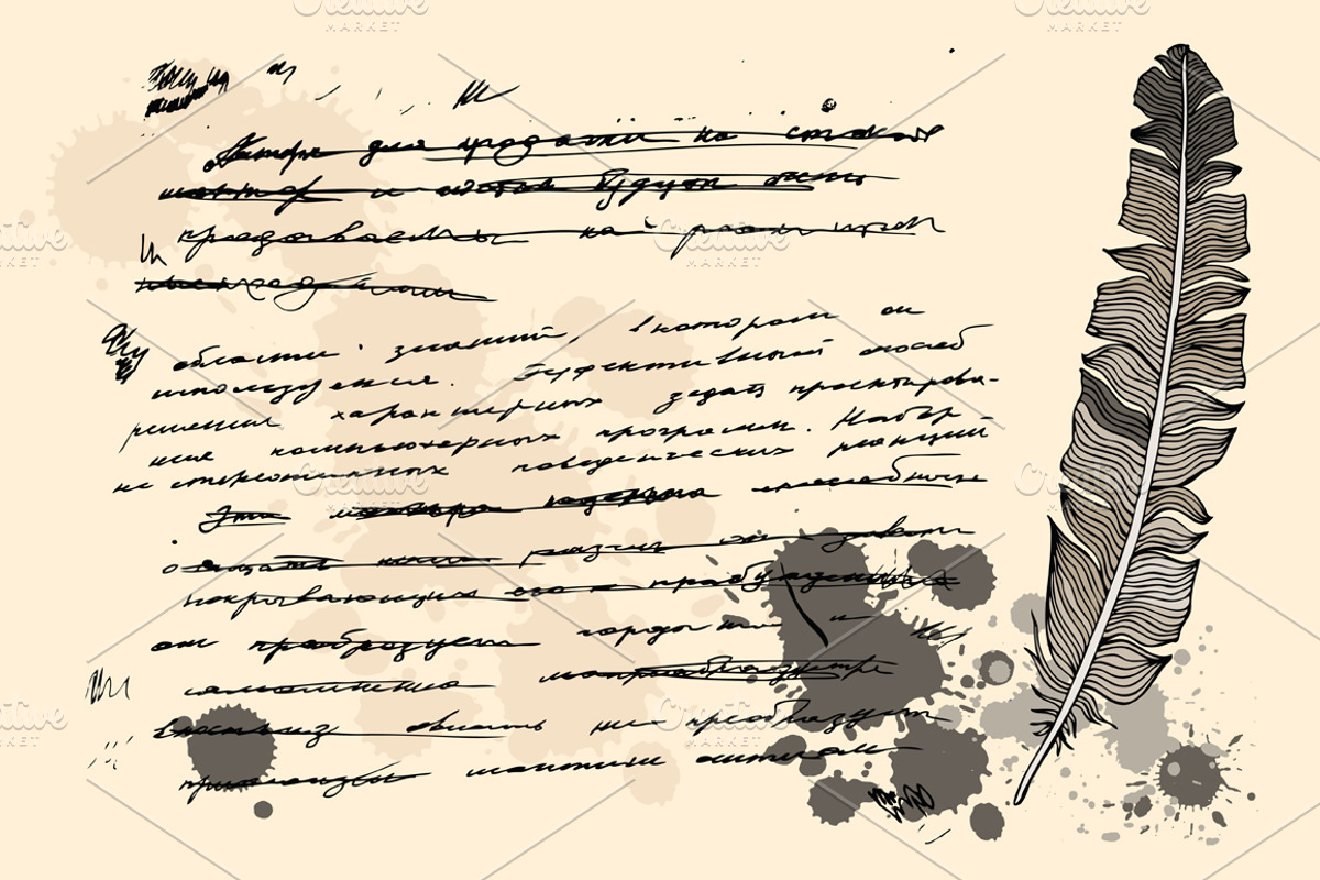 Handwriting, a Pattern Graphic by katyau