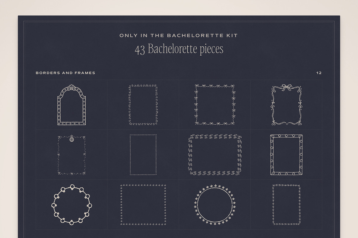 Bachelorette Invitation & Sign Kit, an Object Graphic by The October Creative (Photo 11 of 18)