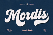 Mordis Lettering Font Retro, a Handwritten Font by HansCo Studio (Thumbnail 1 of 8)