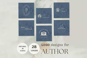 Editable logo design for writers