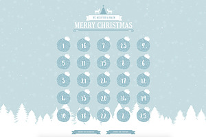 HTML Christmas XMAS Advent Calendar