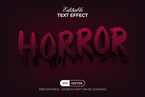 Horror Text Effect Textured Style