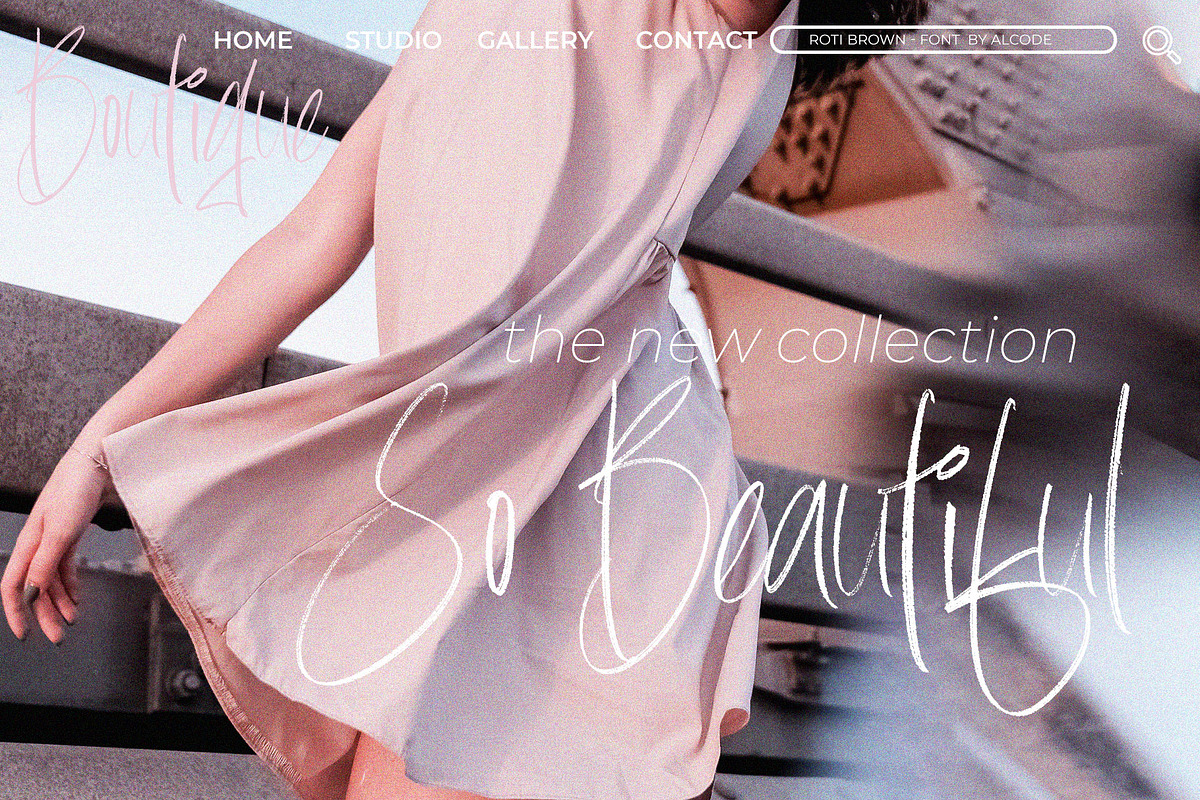 Roti Brown With 6 Editable logo, a Script Font by Alcode (Photo 12 of 15)
