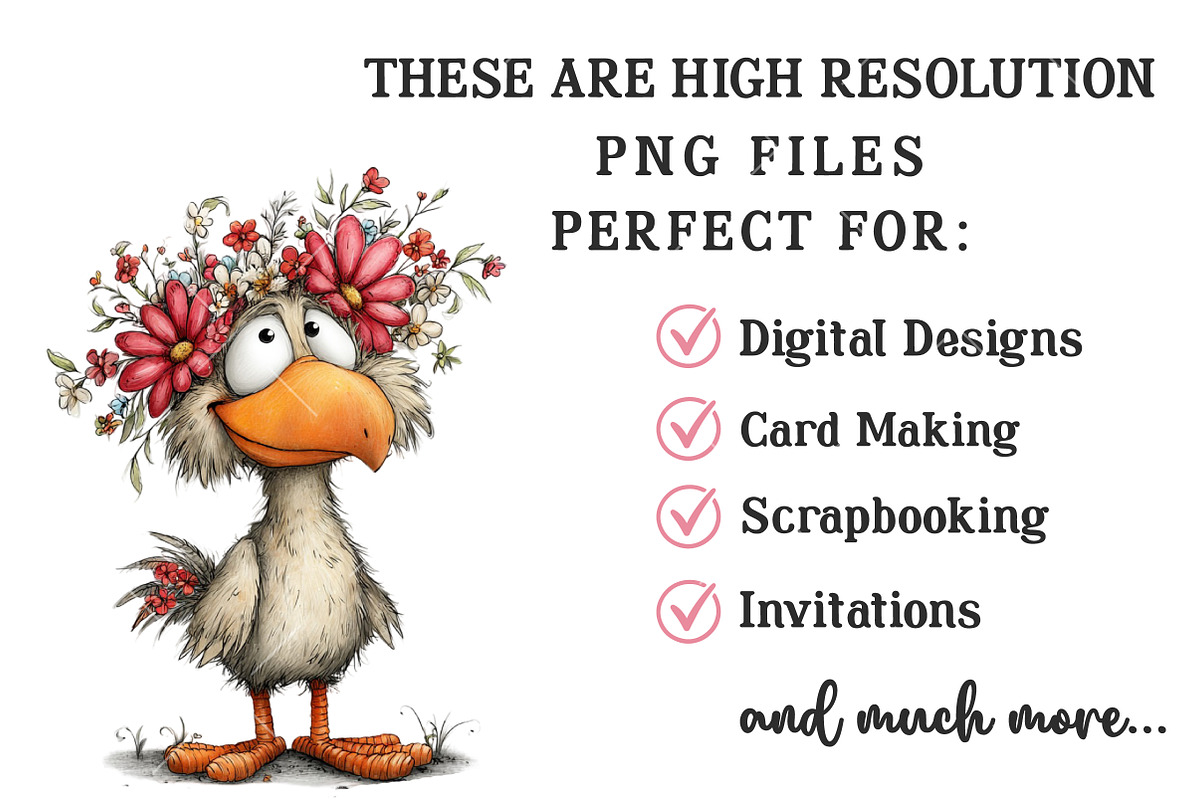 Whimsical Easter Bird Clipart, an Illustration by OK Design (Photo 4 of 6)